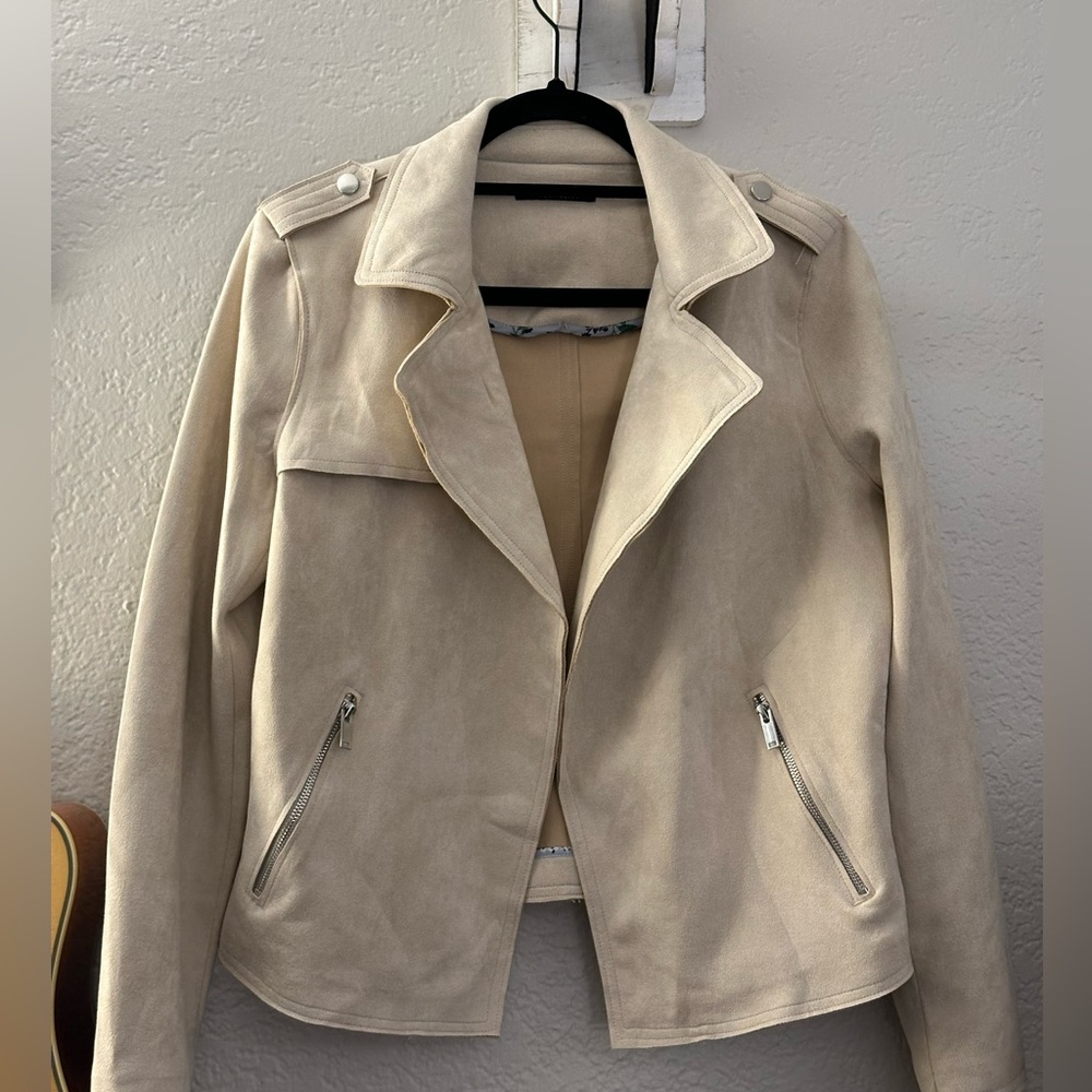 Faux Suede Beige/Tan Jacket